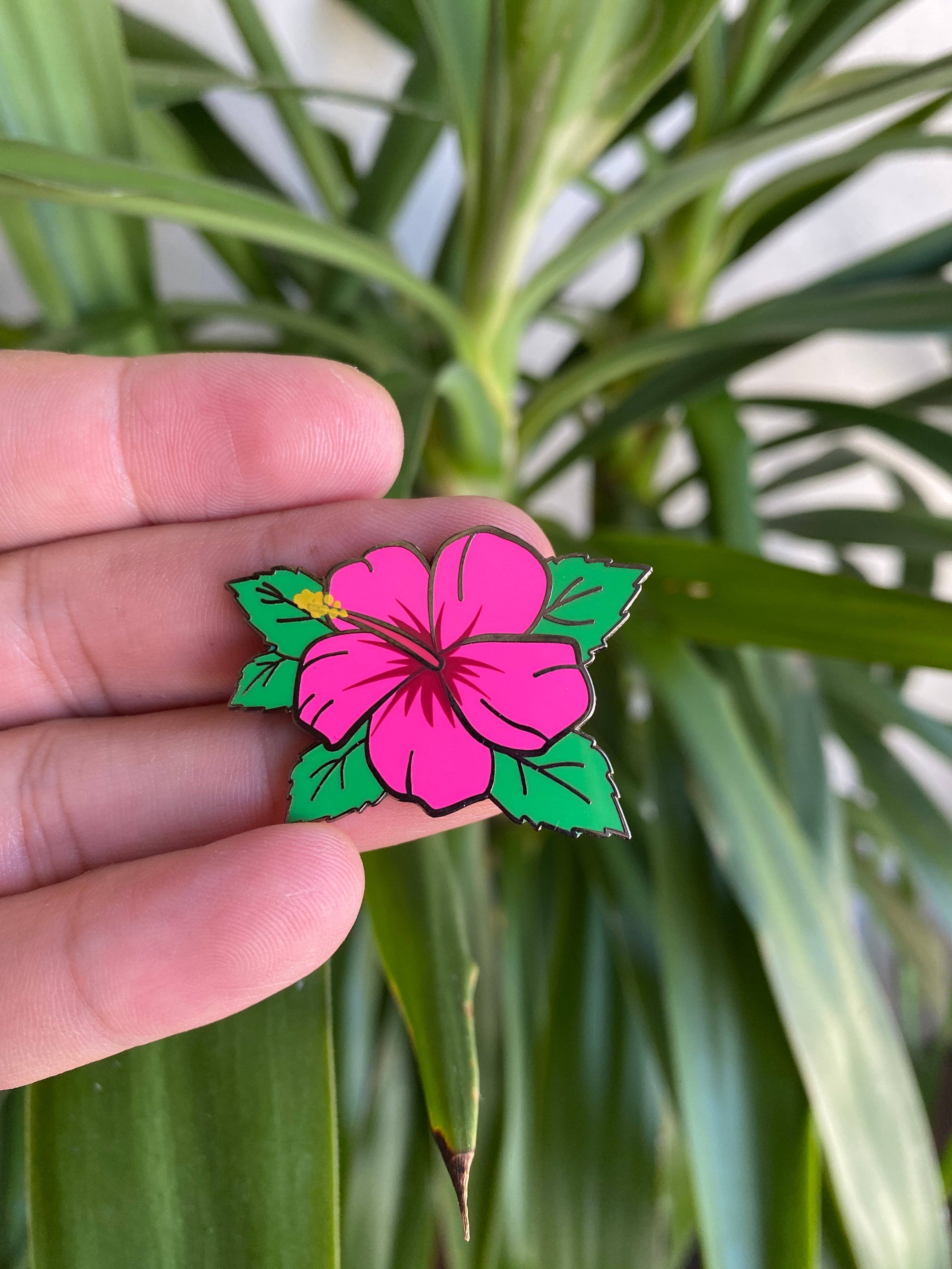 Hype Pins - Venta al por mayor Botón/prendedor - Pin de esmalte duro de hibisco 🌺