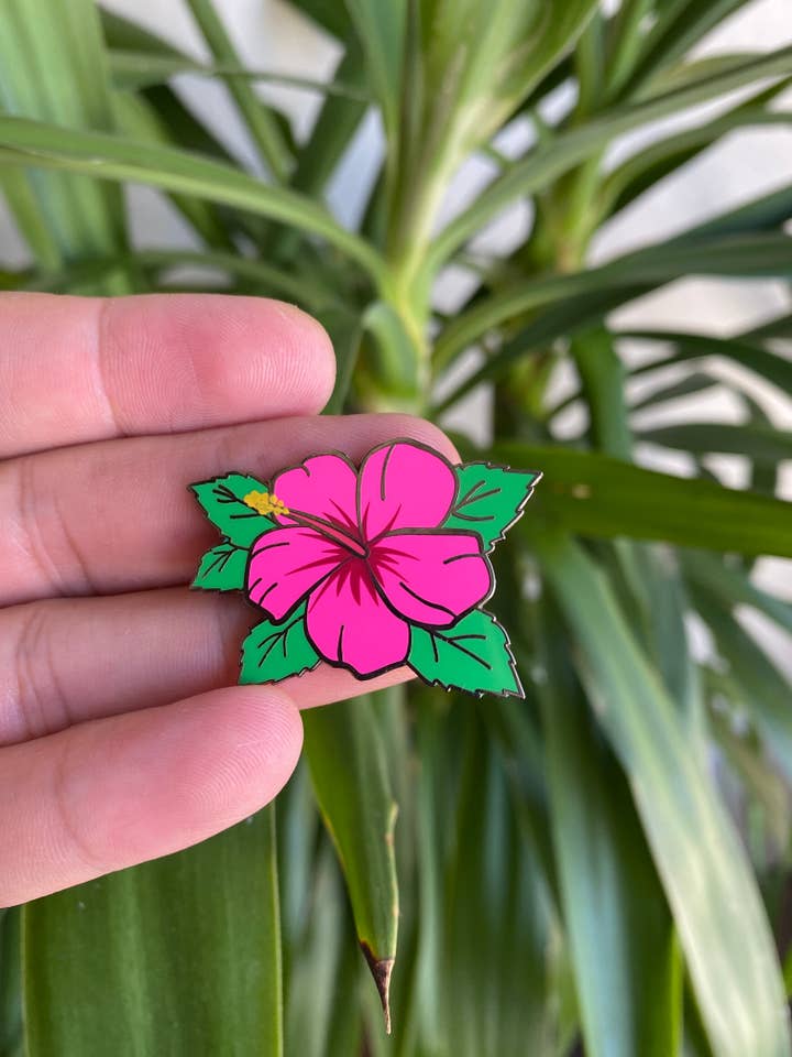 Hibiscus Hard Enamel Pin 🌺 for wholesale by Hype Pins