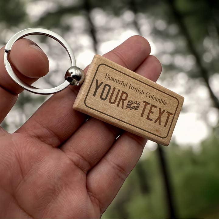 British Columbia Labrador license plate keychain Canada gift for wholesale by Harkak Creative