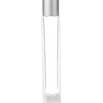 Best Bottles - Vente Supports pour huile essentielle - Grande bouteille en verre cylindrique transparent avec bille roulante en métal-9 ml9