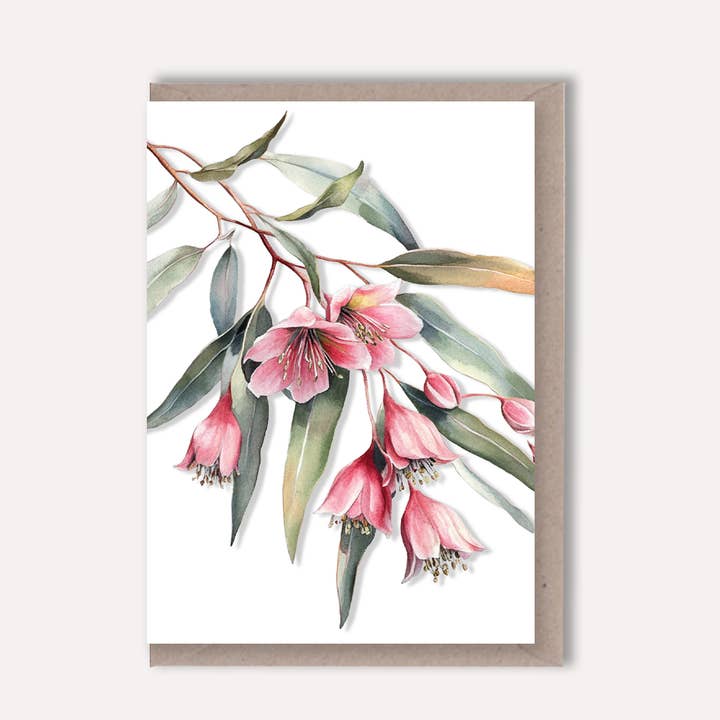 AUSTRALIAN FLORAL Blank greeting card - Single Stems card 05 for wholesale by Scattered Seed Co