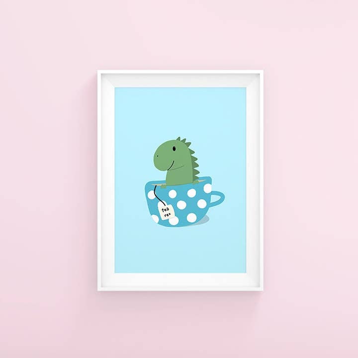 Evesdrop Designs - Wholesale Art print - Tea Rex Art Print1