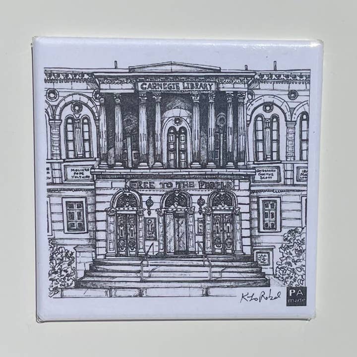 Carnegie Library - Magnet for wholesale by KLoRebel Art Co.