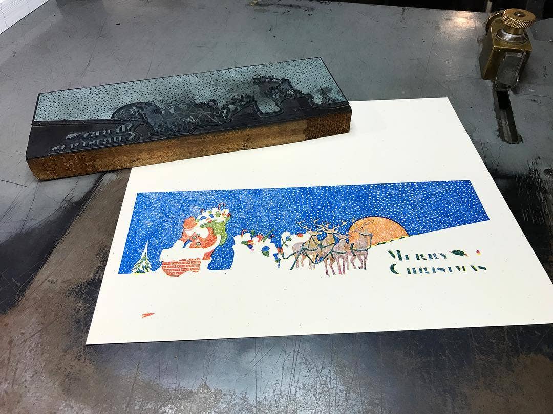 Igloo Letterpress - Wholesale Christmas Card - Merry Christmas Vintage Letterpress Card5