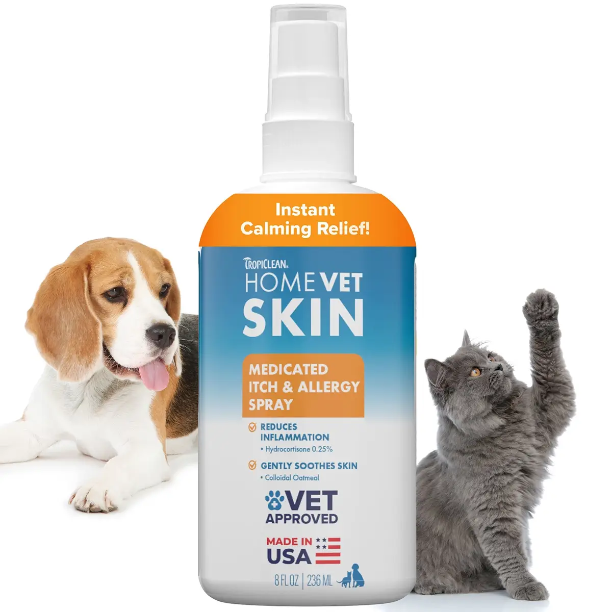 Pet Palette Distribution - Wholesale Pet Spray - Cat/Dog - HomeVet Itch and Allergy Spray, 8oz1