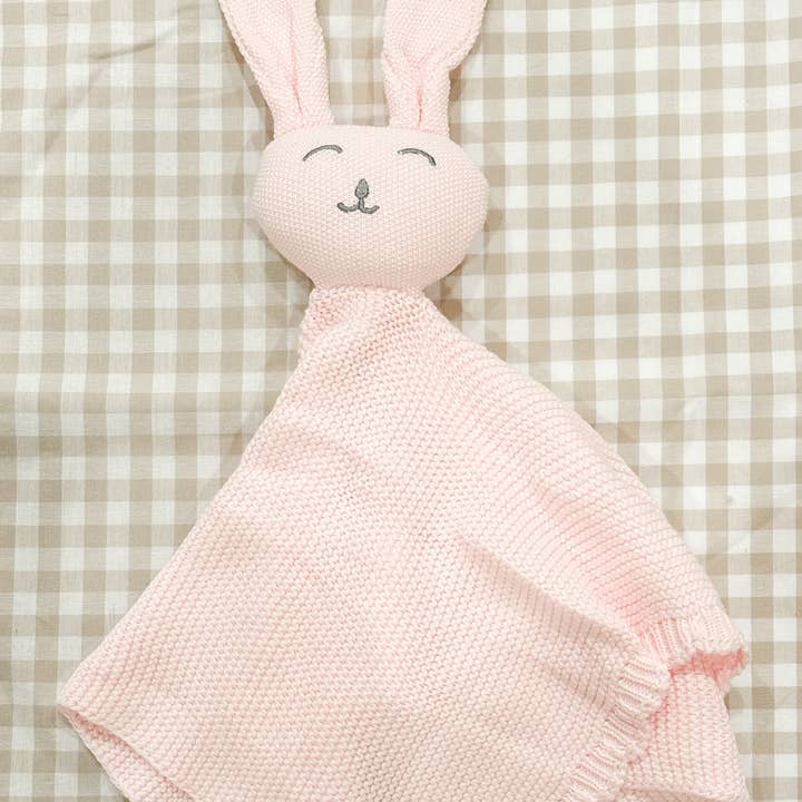 Levi and Lane Blanks - Wholesale Security/cuddle blanket – Baby - Blank Knit Bunny Lovey3