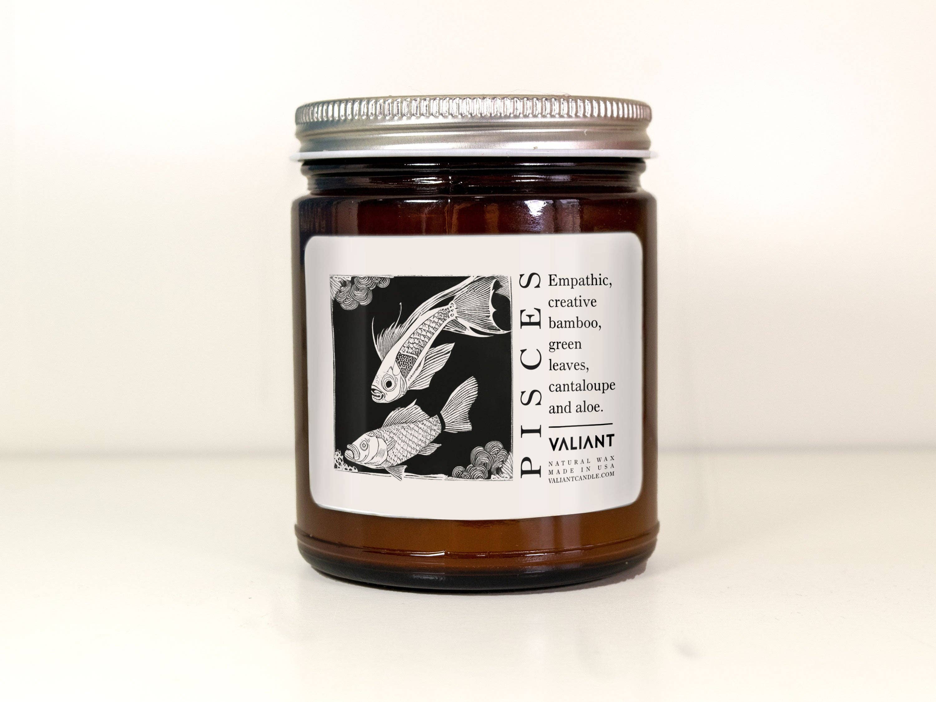Valiant Candle - Wholesale Jar/Filled Candle - Pisces Zodiac Candle2