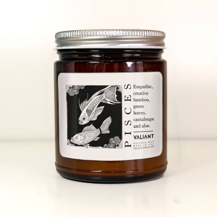 Valiant Candle - Wholesale Jar/Filled Candle - Pisces Zodiac Candle2