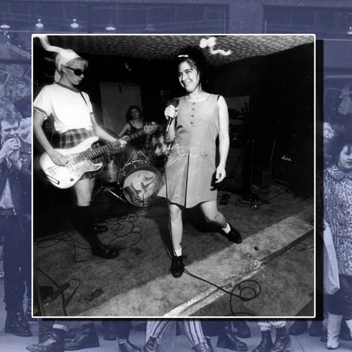 Bikini Kill Live Square Shaped Vinyl Sticker for wholesale by The Weeping Roses