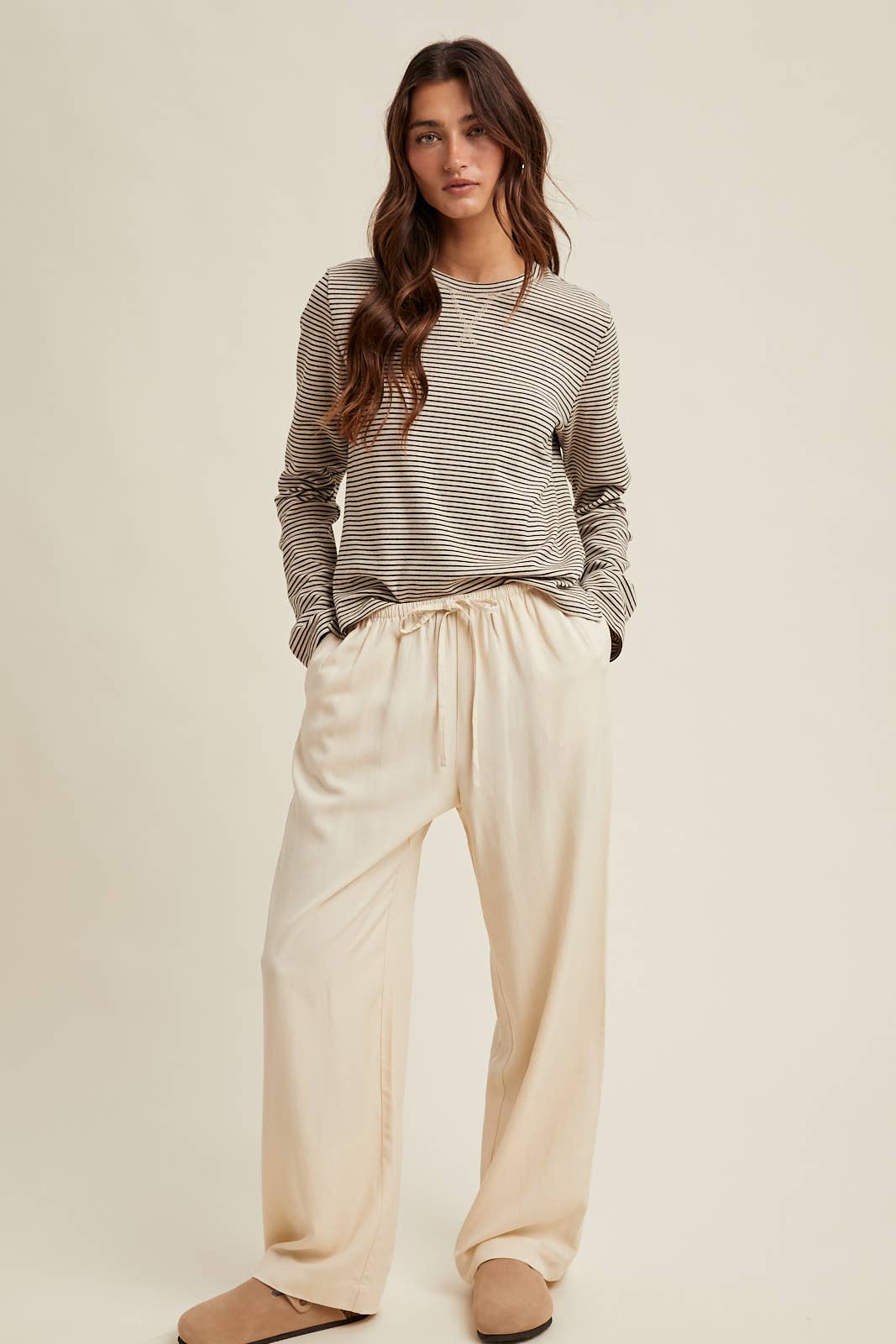 Wishlist Apparel - Wholesale Pants - Women's - LINEN STRAIGHT PANTS / WL25-1155511