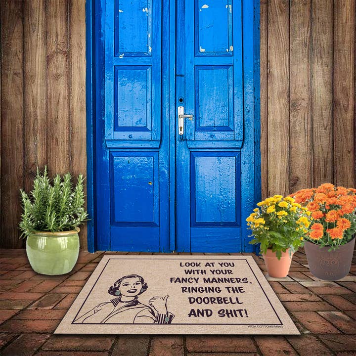 High Cotton Gifts - Wholesale Door Mat - Fancy Manners Doormat