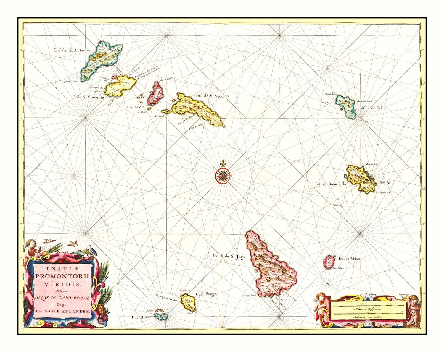 Ted's Vintage Art - Wholesale Map - Vintage Map of Cape Verde, 16654