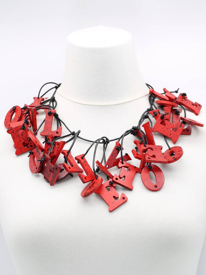Big LOVE Necklace - Hand-painted - Short for wholesale by Jianhui London