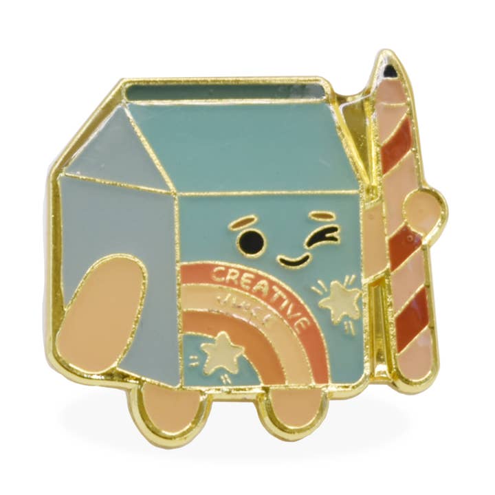Creative Juice Pin for wholesale by DoodlesbyIndy