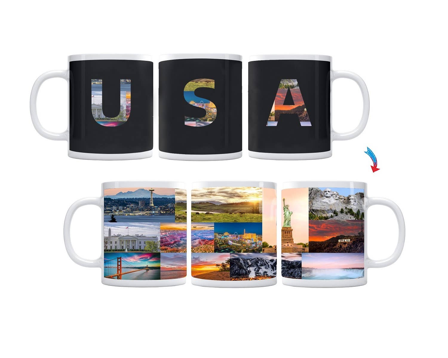 Sunkiss - Wholesale Coffee Mug - Country of USA Color Changing Coffee Mug