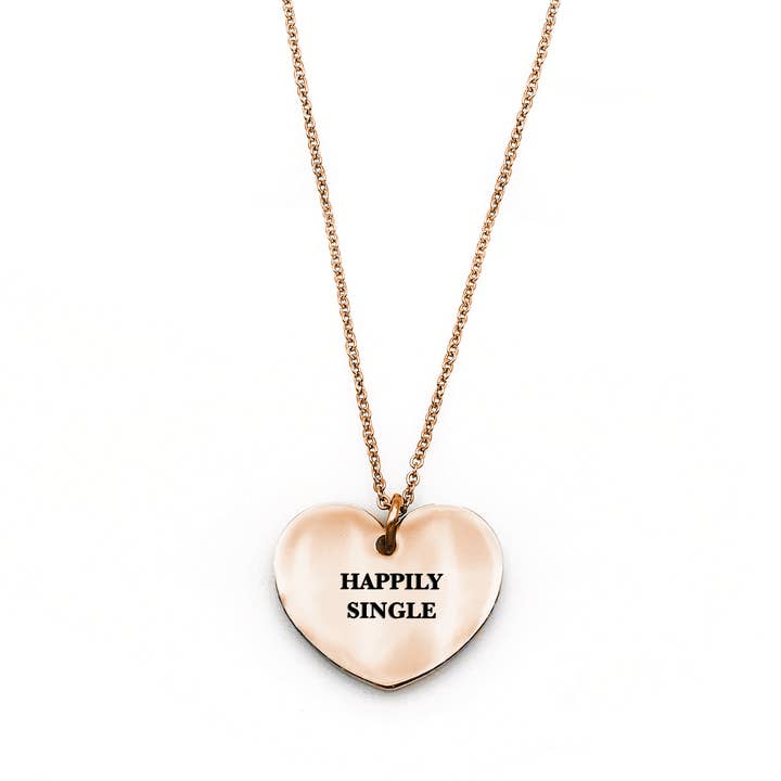 Happily Single Necklace for wholesale by Babe co. (formerly Metal Marvels)