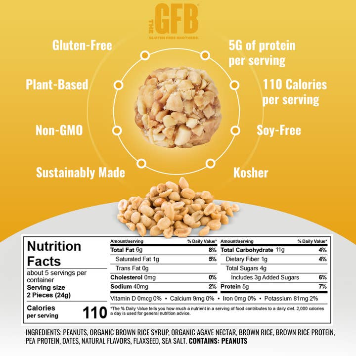 The GFB - Wholesale Snack bar - The GFB: Peanut Butter Gluten Free Protein Bites1