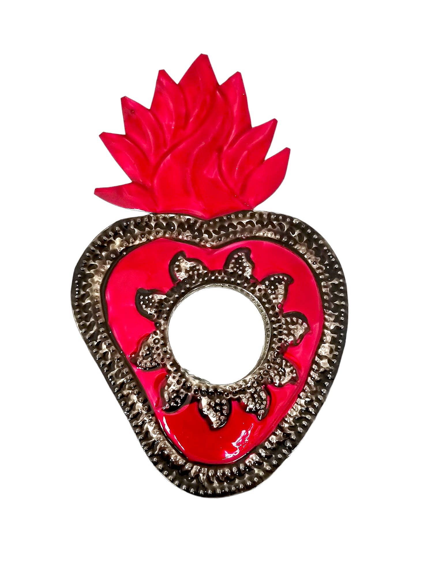 Sedona Spirit – Engroshandel Vægspejl – Klassisk rød hjerteformet dåse med spejlornament0