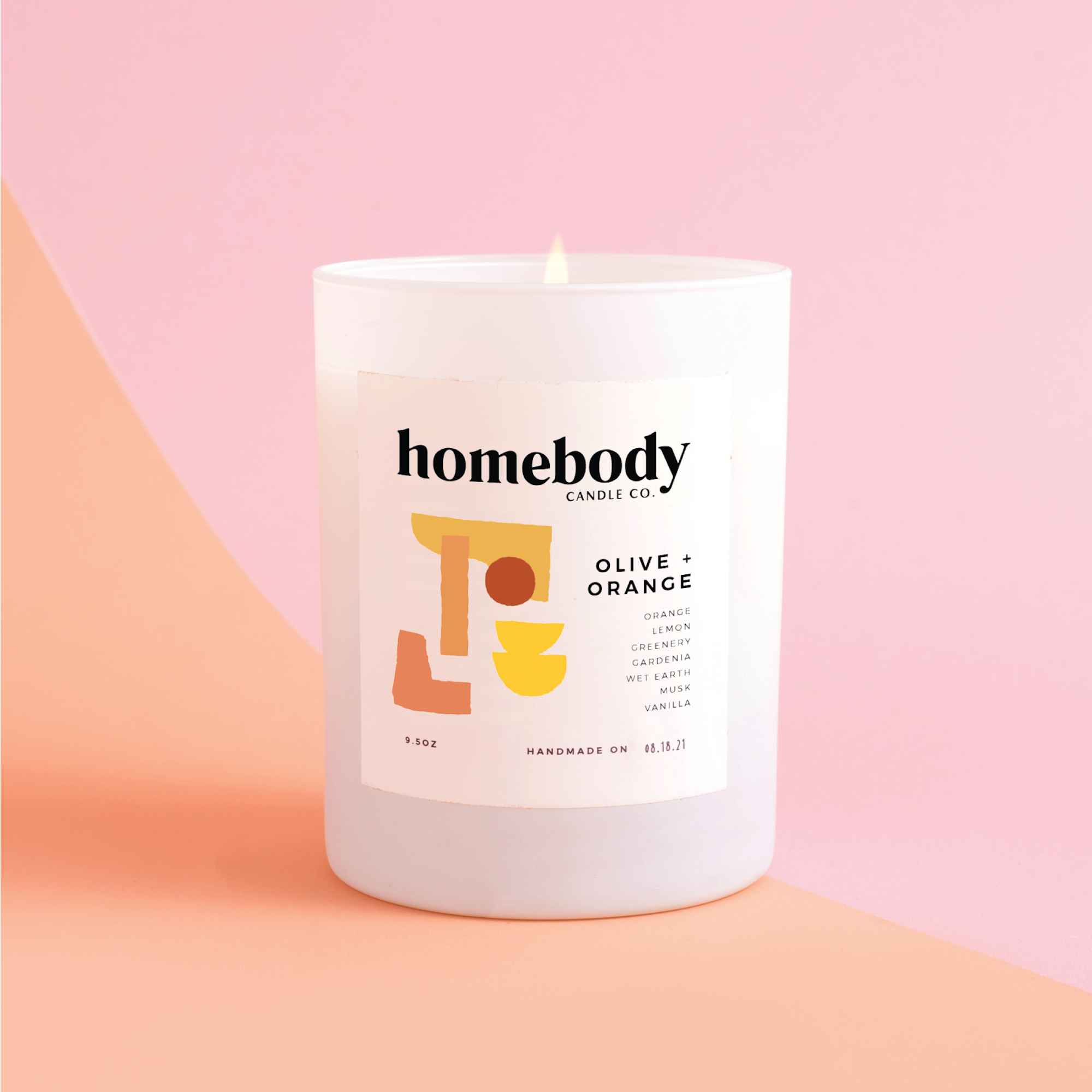 Homebody Candle Co. - Wholesale Jar/Filled Candle - Olive + Orange • burn + bloom candle1