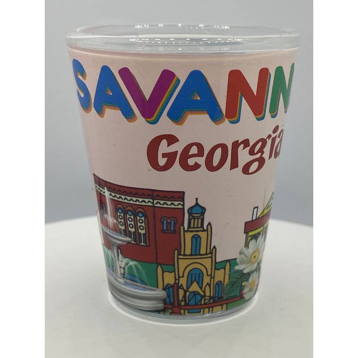 7 Star - Wholesale Shot Glass - "SAVANNAH' Georgia Shot Glass 2 oz