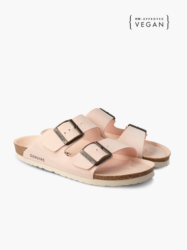 GENUINS - Wholesale Sandals - Women's - HAWAII VEGAN SUEDE NUDE