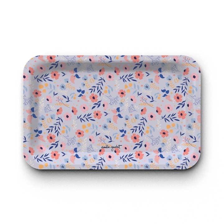 Rechthoekig dienblad van kraft (28x18 cm) - Liberty Romance voor wholesale door Hirondelle & Cie