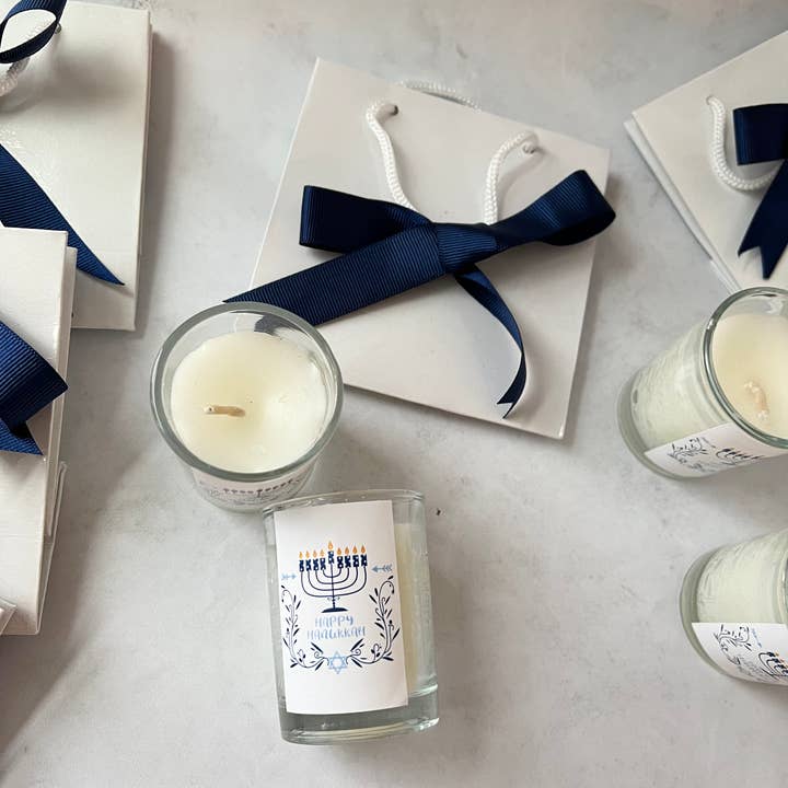 Uniq Favors - Vente Bougie en bocal - Cadeau de bougie de Hanoukka, faveurs personnalisées de Hanoukka, cadeau juif5
