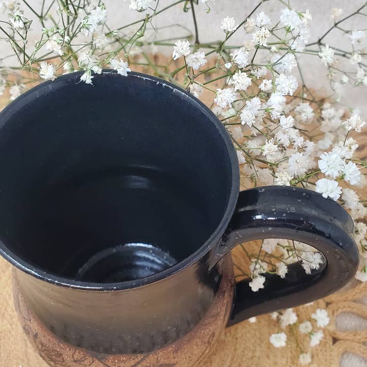 Turtle Hollow Pottery - Wholesale Coffee Mug - Rustic Magnolia Mug1