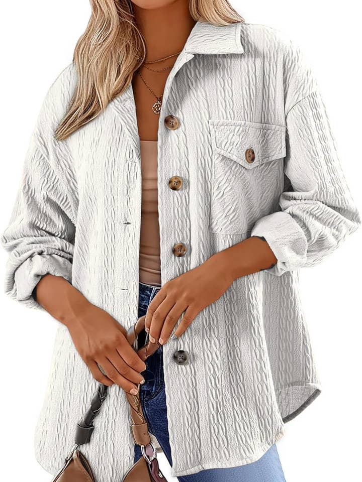 Lily Clothing - Wholesale Button Down Shirt - Women's - EVERYTHING GOES WITH A LAPEL SHIRT TOP3