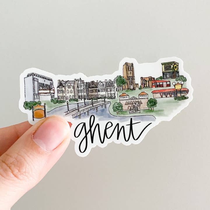 Thirteenwinks – Großhandel Aufkleber – Ghent (Norfolk), VA Virginia Ghent Skyline Wahrzeichen Aufkleber0