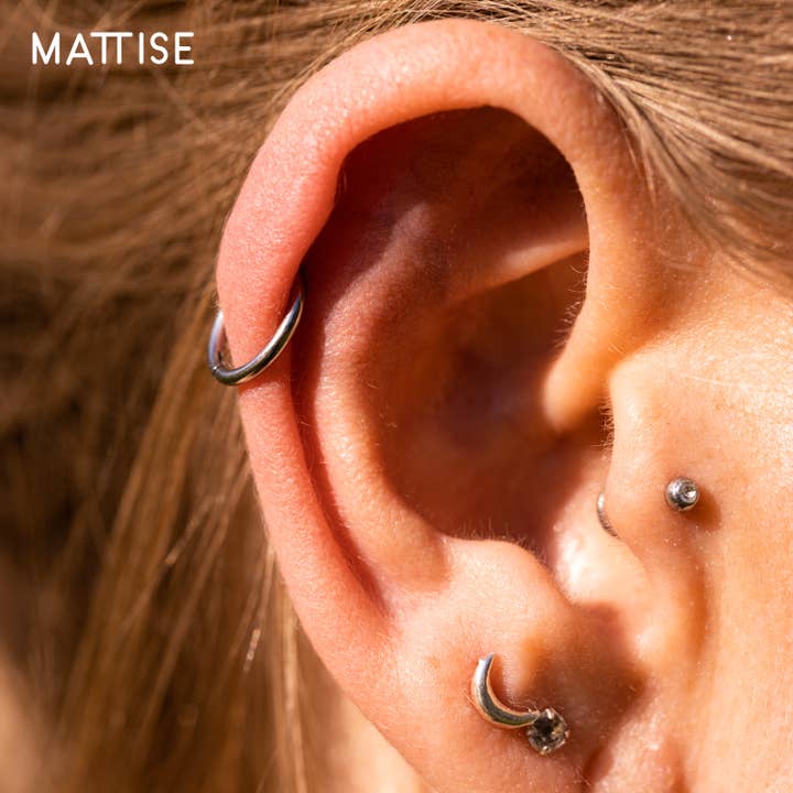 Anello Piercing in Acciaio Chirurgico Argento per la vendita all'ingrosso da parte di MATTISE