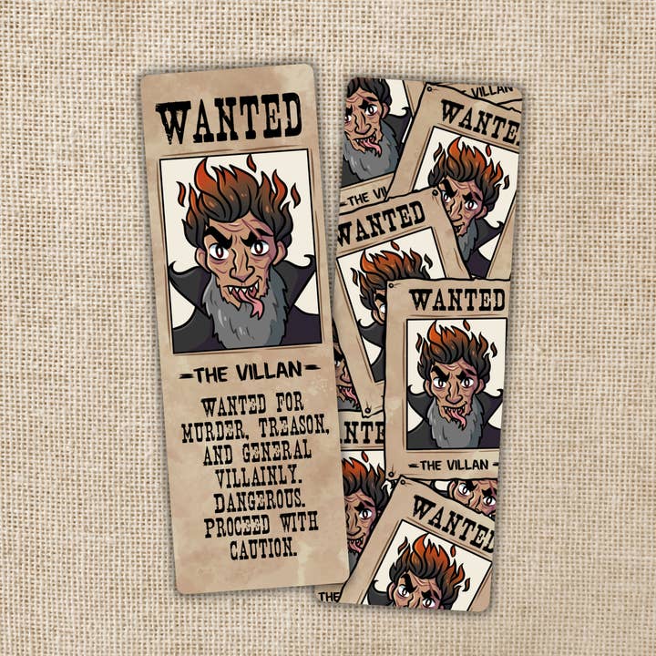Villain Wanted Poster Bookmark | Assistant to the Villain for wholesale by Kingdom of Threads