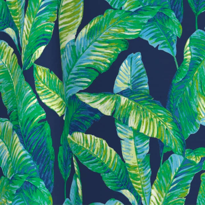 Rockin Cushions - Wholesale Outdoor Chair - Navy Green Banana Leaf Outdoor Slip Covers, Compatible with IKEA Arholma Kuddarna