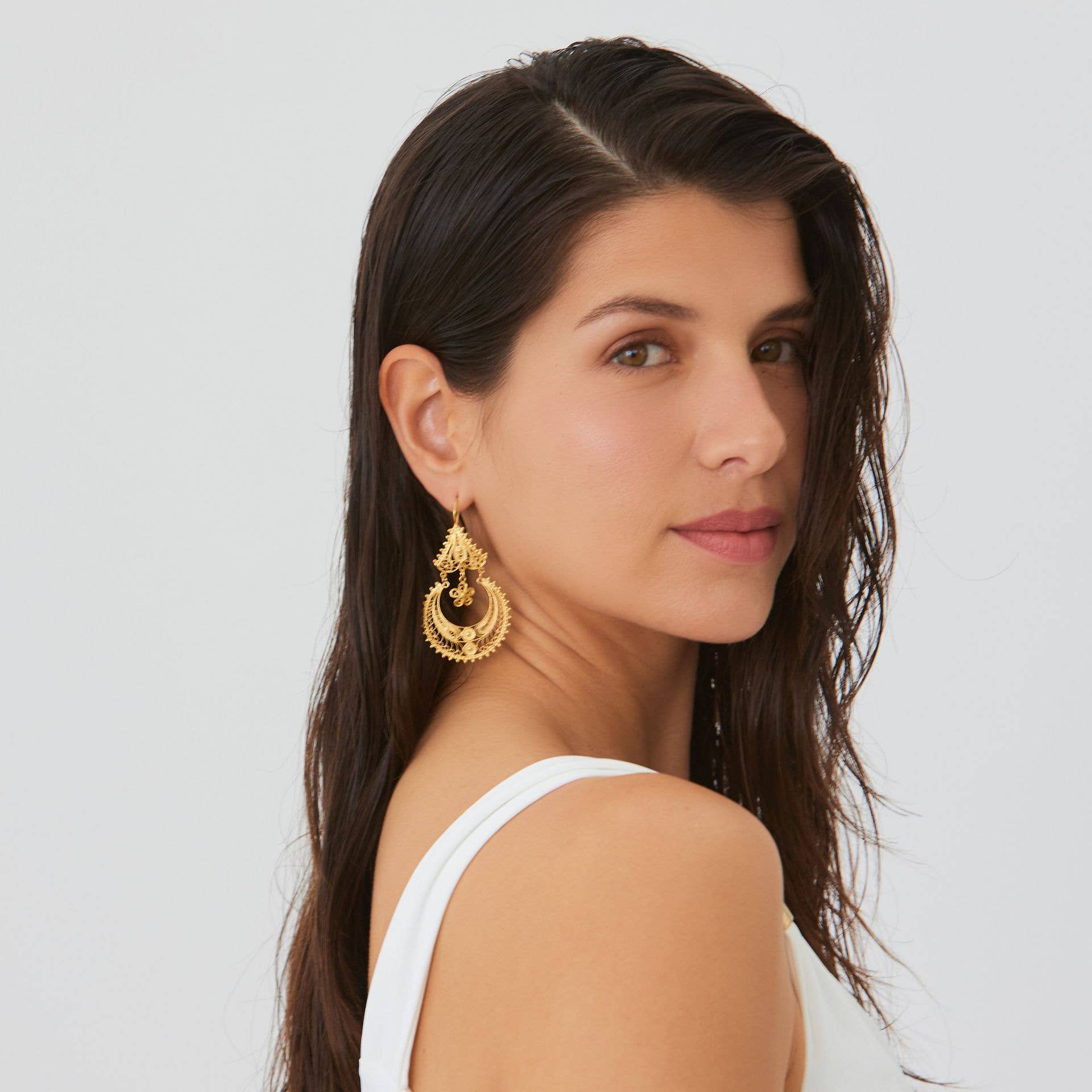 PORTUGAL JEWELS - Wholesale Dangle Earrings - Earrings Arrecadas Ciclo in Gold Plated Silver2