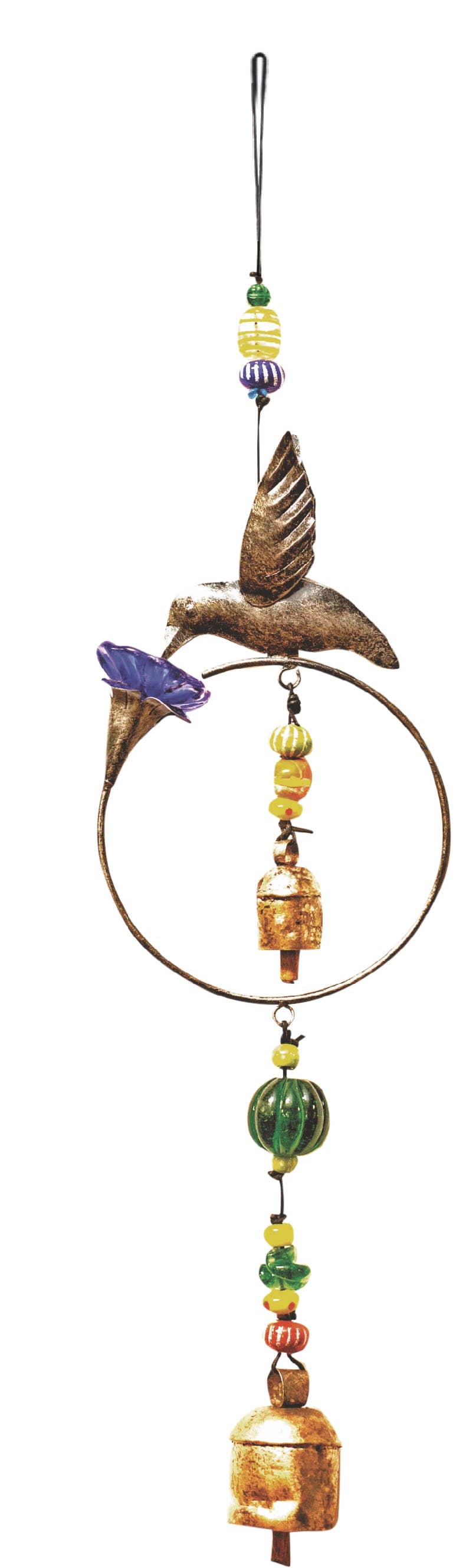 Moksha Imports - Wholesale Wind Chime - Hummingbird's Nectar with beads & bell1
