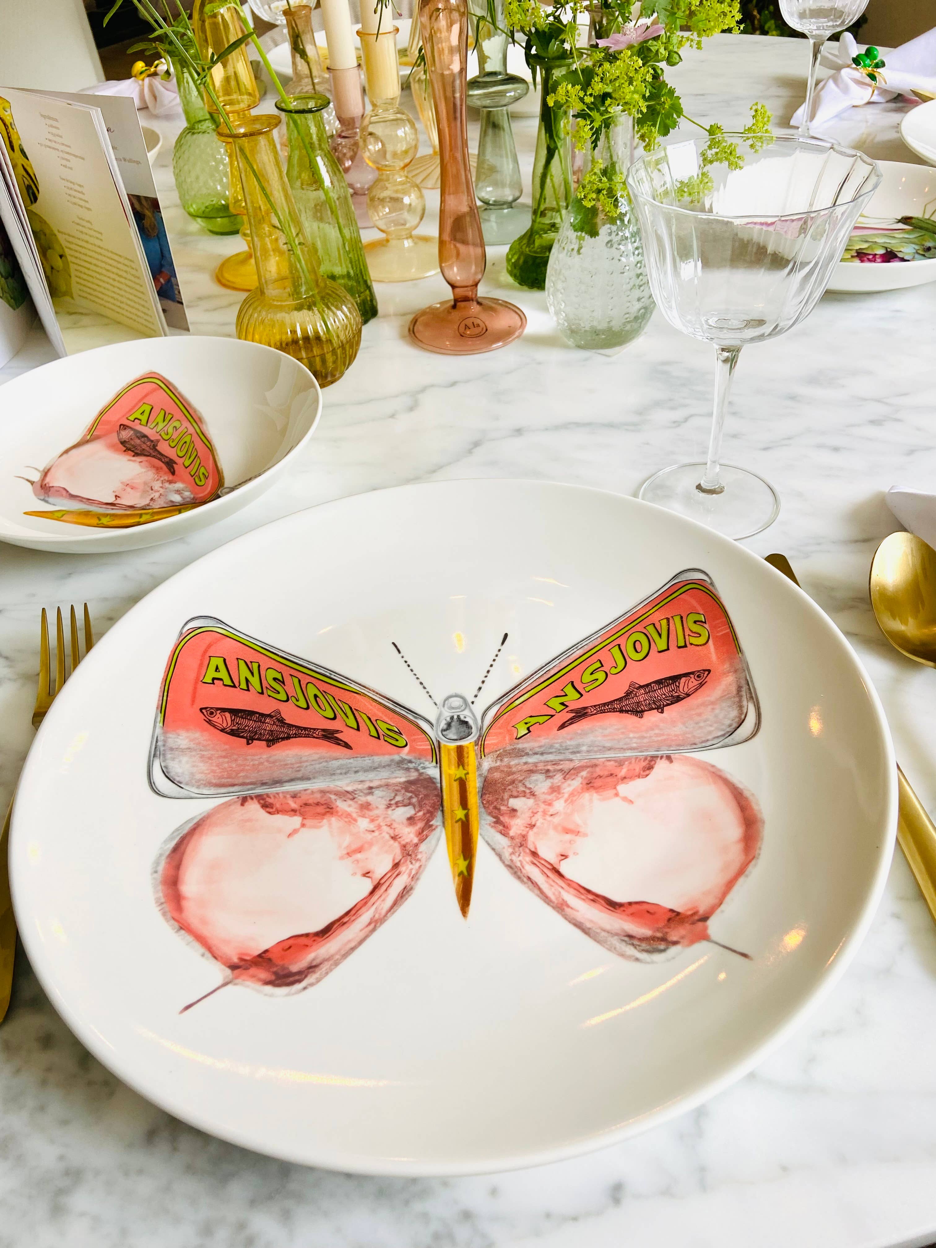 Bordy's - Vendita all'ingrosso Piatto - Set di 4 piatti maxi « La dolce vita di una farfalla »20