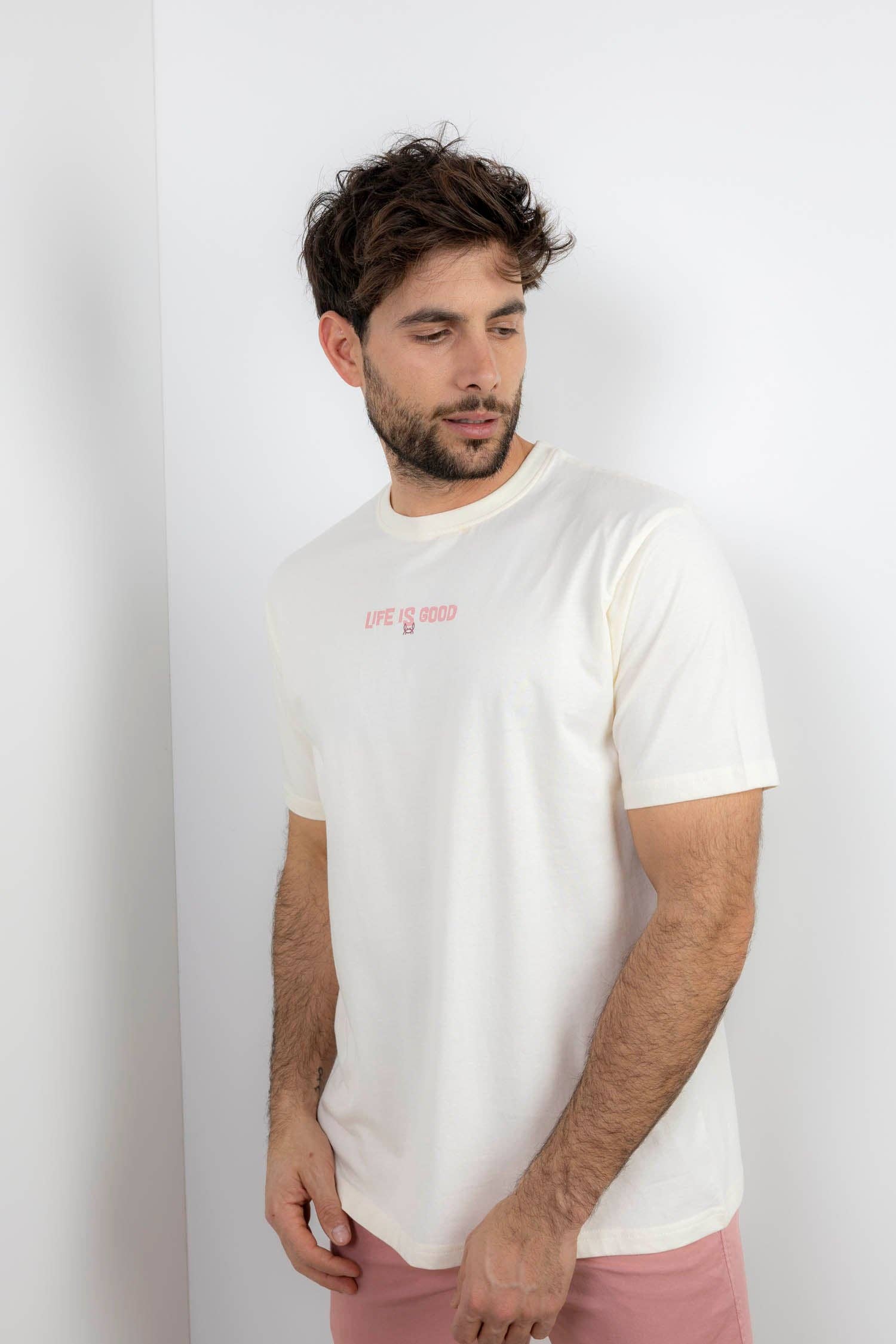 Custi Mikelo: Made in Spain – Engroshandel T-shirt med print - Herre – Vanilje T-shirt i økologisk bomuld | Fiji3