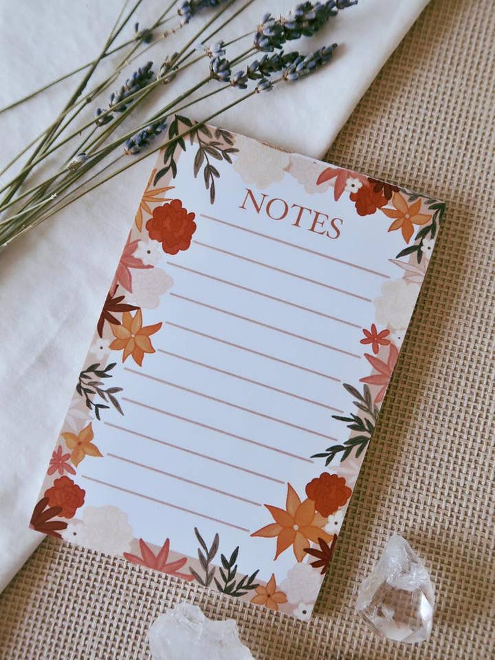 4x5 Floral Boho Notepad for wholesale by True Alignment