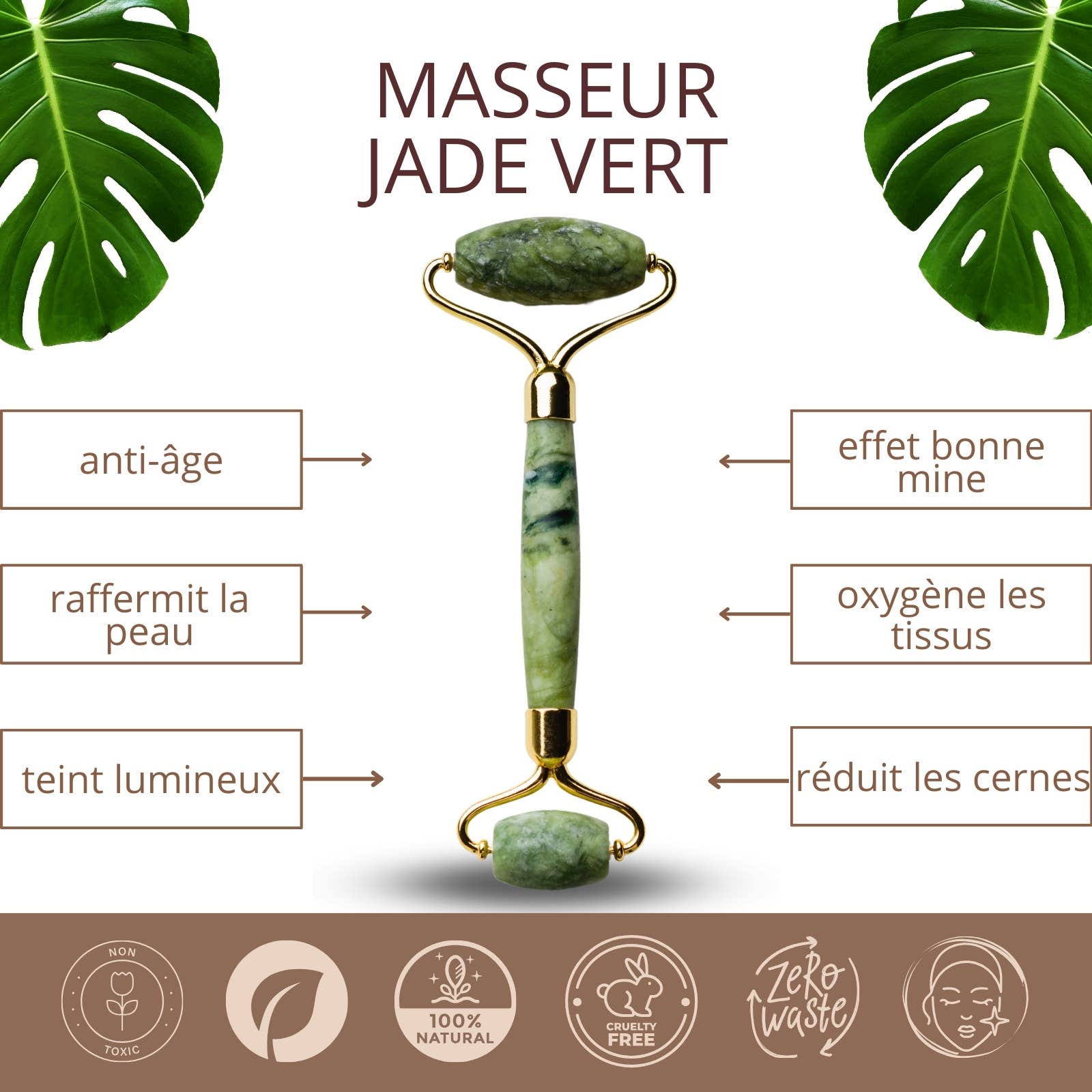 Zen'Arôme - Wholesale Gua Sha Tool - Gua Sha and Green Jade Roller - Stone Beauty Accessory13