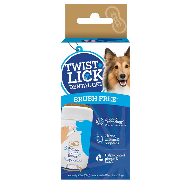 Vetality Brush Free Twist & Lick Dental Gel for Dogs PB for wholesale by Pet Palette Distribution