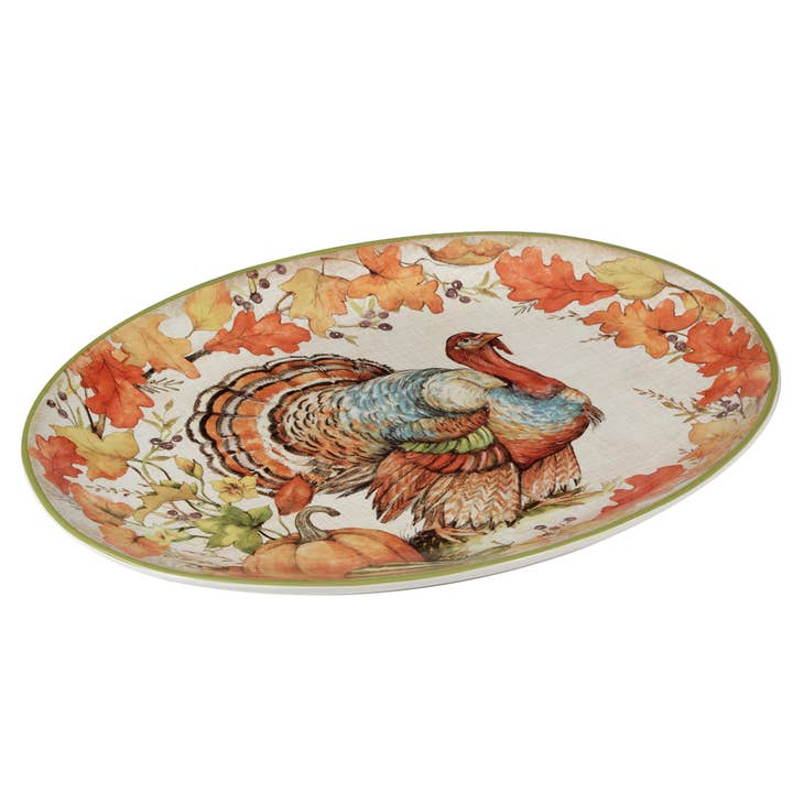 Certified International - Wholesale Platter - Autumn Harvest Breeze Oval Turkey Platter 16in x 12in3