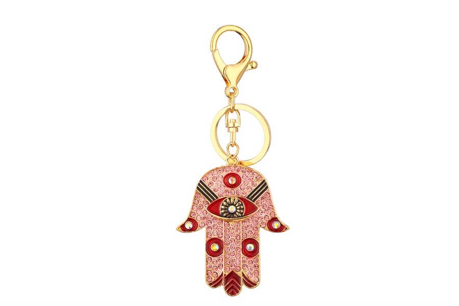 Nima Accessories Inc – wholesale Keychain – Women's – Rhinestone EVIL EYE HAMSA  Fashion  Key Chain2