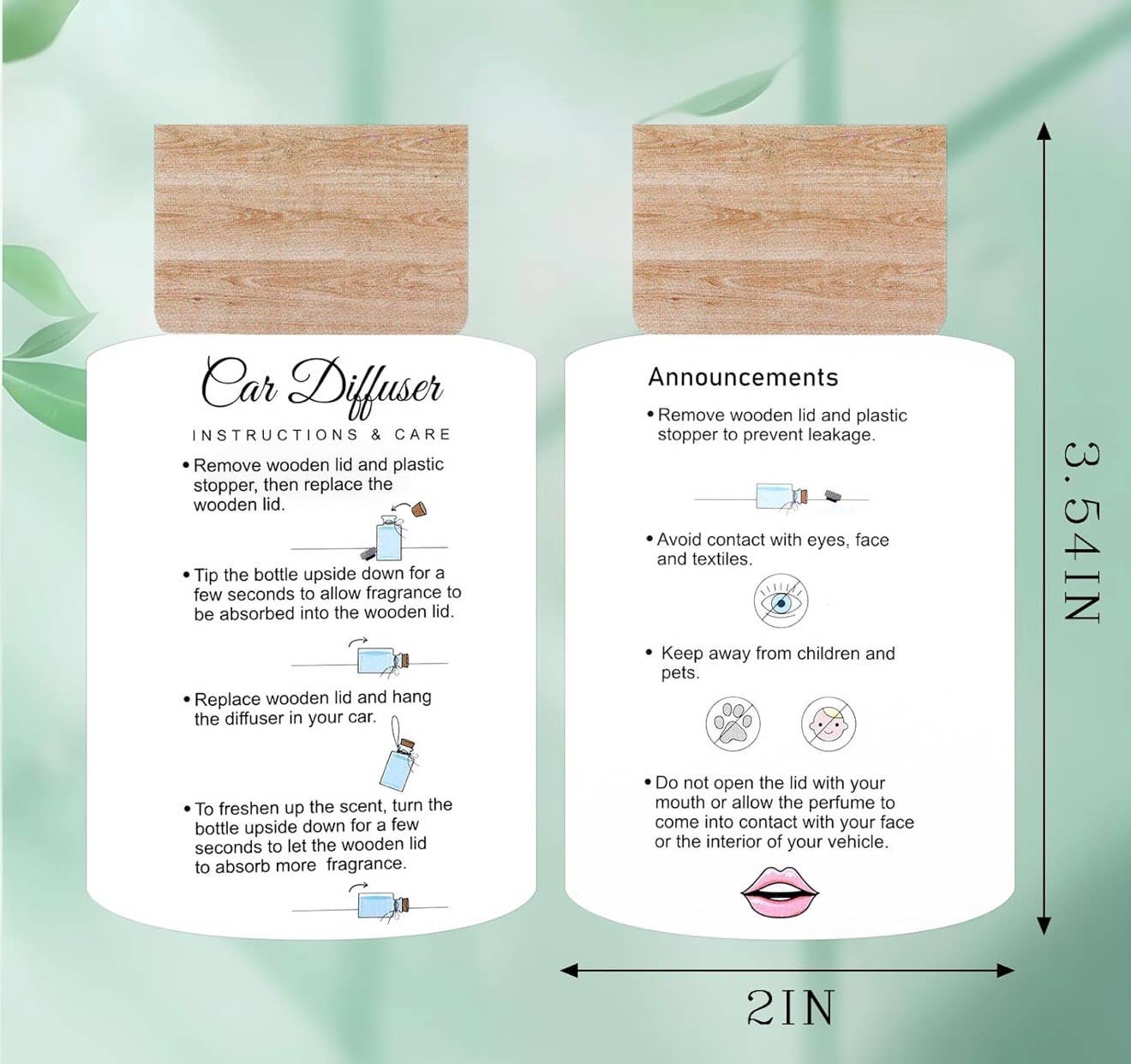 Casey Candle Company - Wholesale Car Freshener - Unisex - Car Diffuser Instruction Cards1