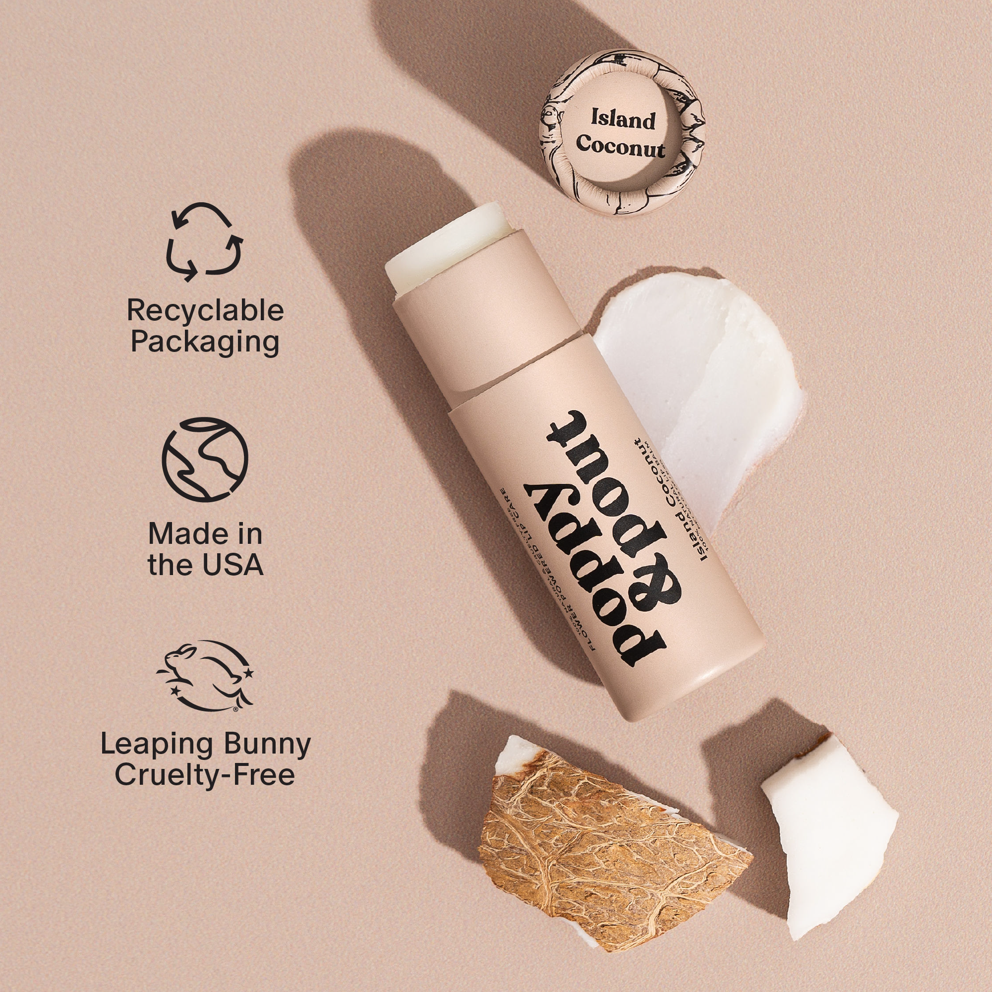 Poppy & Pout - Wholesale Lip Balm - Lip Balm, Island Coconut5