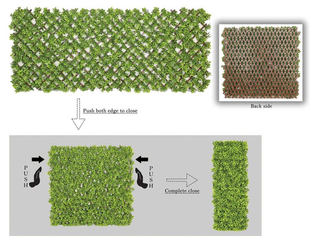 Select Artificials, Inc. - Wholesale Artificial Plant - Mini Schefflera Leaf Accordion,Wall, LTG/DKBRN Back,UF Proof0