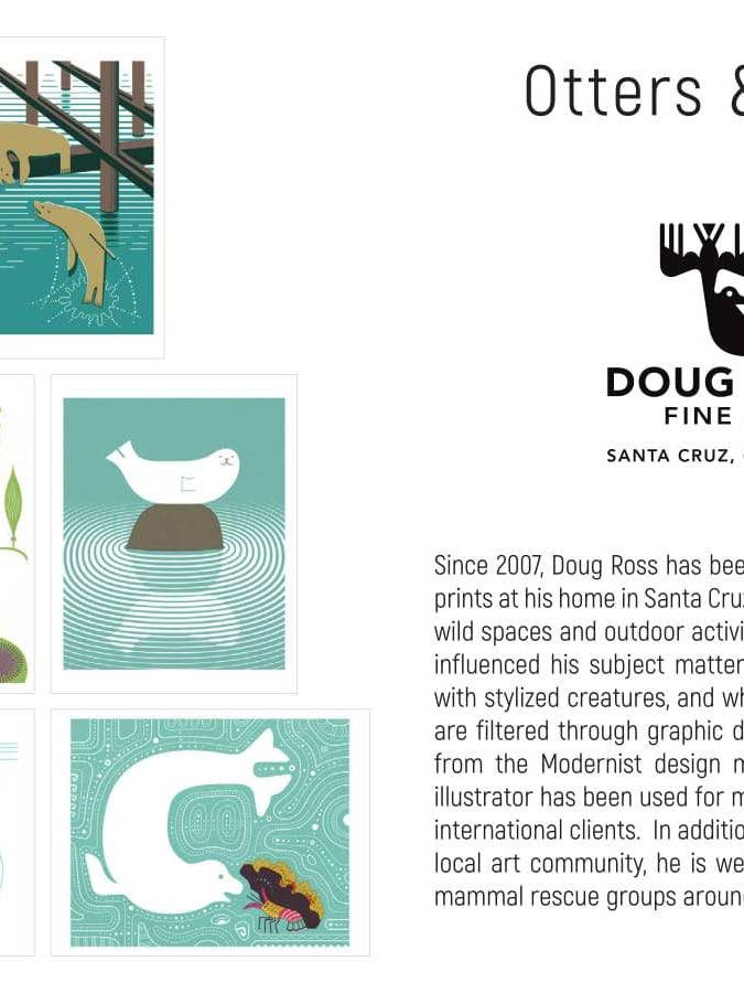 Otters & Seals Card Set for wholesale by Artisans & agency