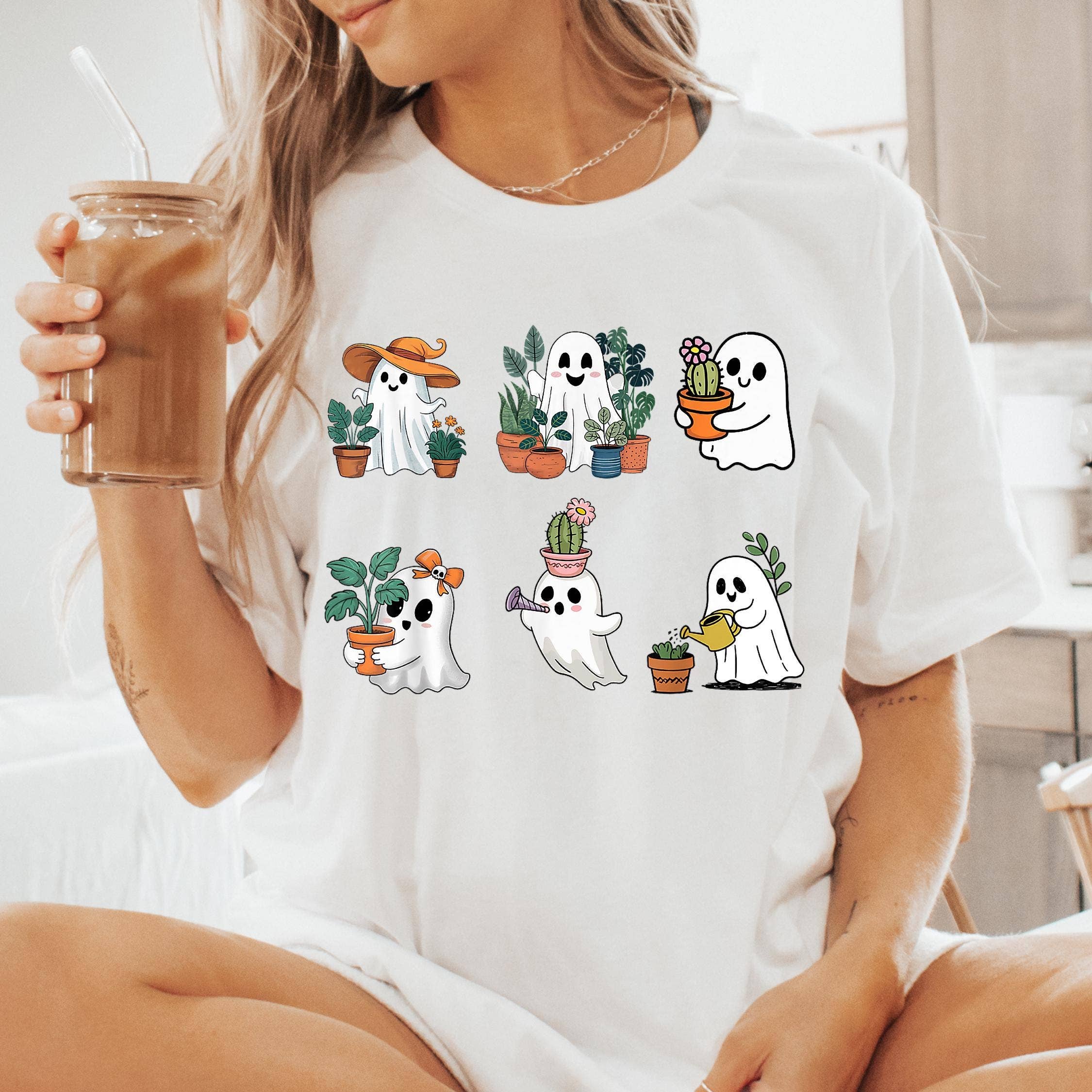 CVH DREAMY LTD - Wholesale Tunic - Women's - Ghost Plant Shirt, Crazy Plant Lady, Halloween Ghost Sweater0