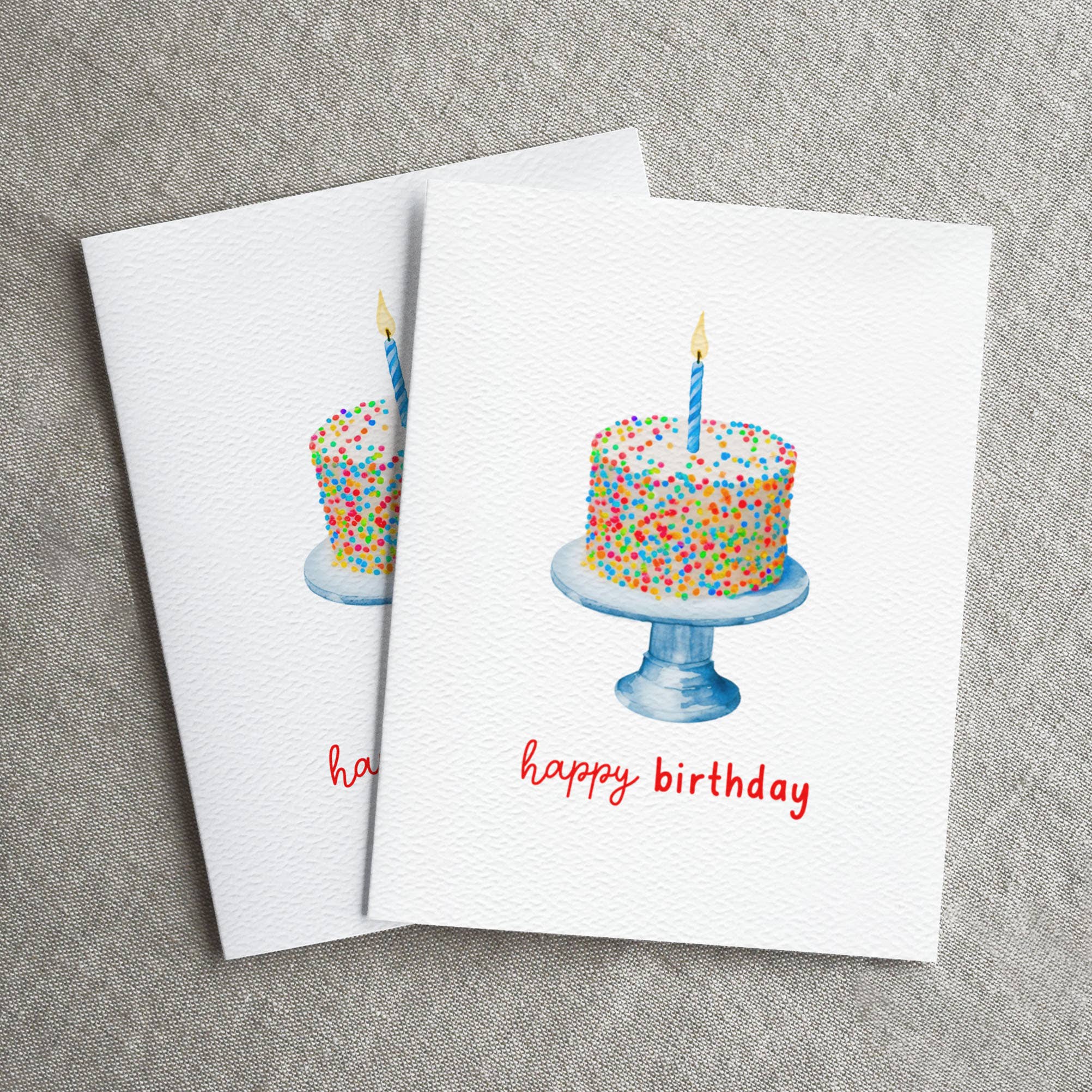 Blue Thistle - Wholesale Birthday Card - Confetti Cake Card, Happy Birthday Card2