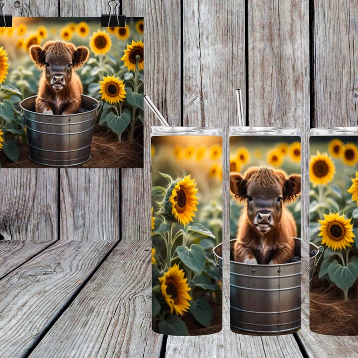 SOLROS HIGHLAND KALVTUMLARE för wholesale av Bull Riders Mama & Co. Tumblers