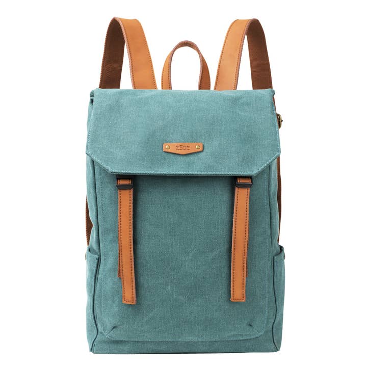 ZEDE PARIS - Wholesale Backpack - Women's - Quai de la Gare (XL) - Canvas and leather backpack5
